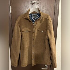 Distortion XL Men's Brown Corduroy Snap Shirt Jacket